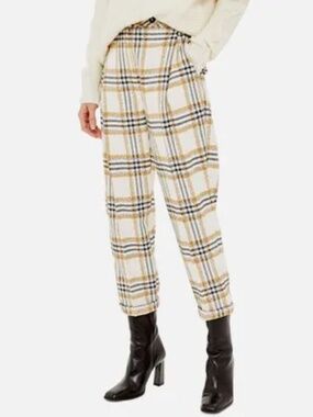 TOPSHOP - Textured Pleated Trousers